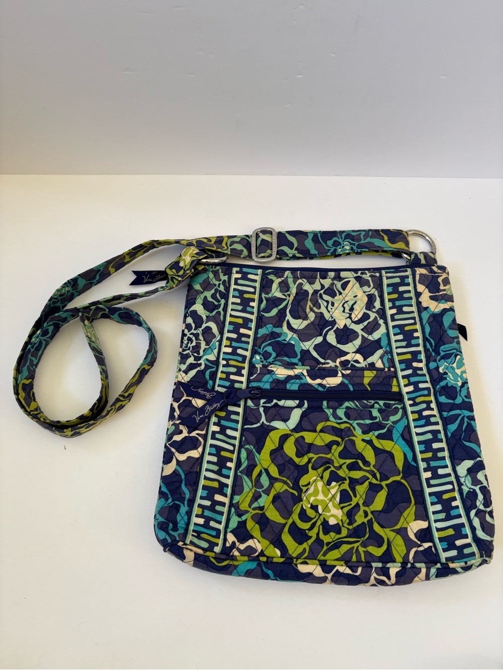 Vera Bradley Crossbody Hipster Purse Katalina Blue Hand Bag Boho Hippie Travel